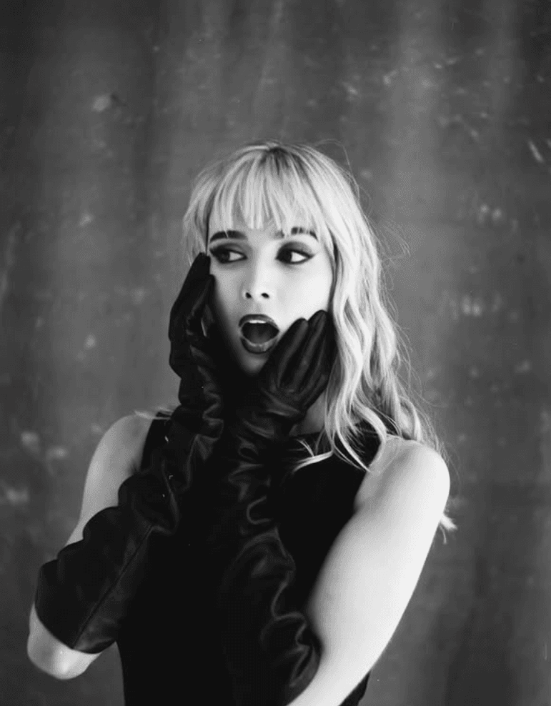 Black and white editorial portrait